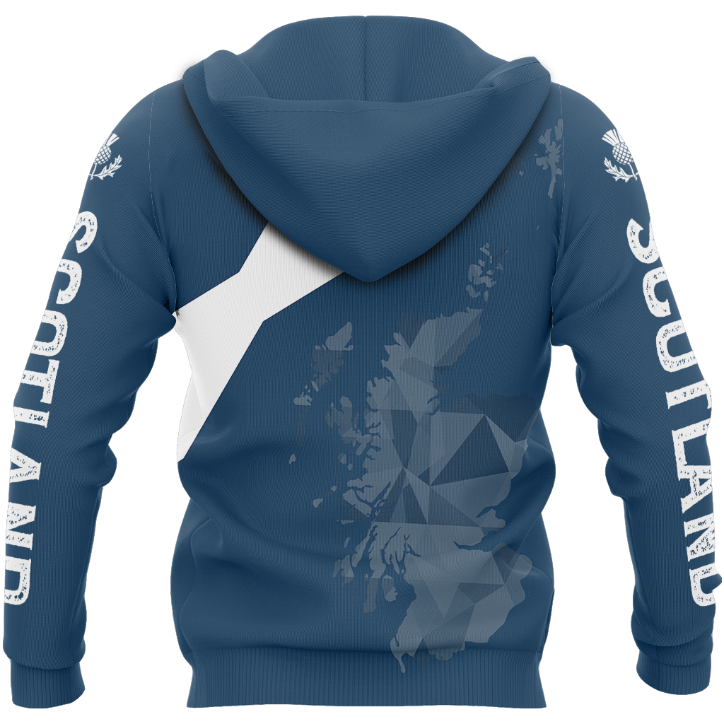 Scotland Map Polygon Style Pullover Hoodie NNK 1508 - Amaze Style™-Apparel