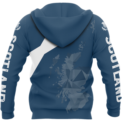 Scotland Map Polygon Style Pullover Hoodie NNK 1508 - Amaze Style™-Apparel