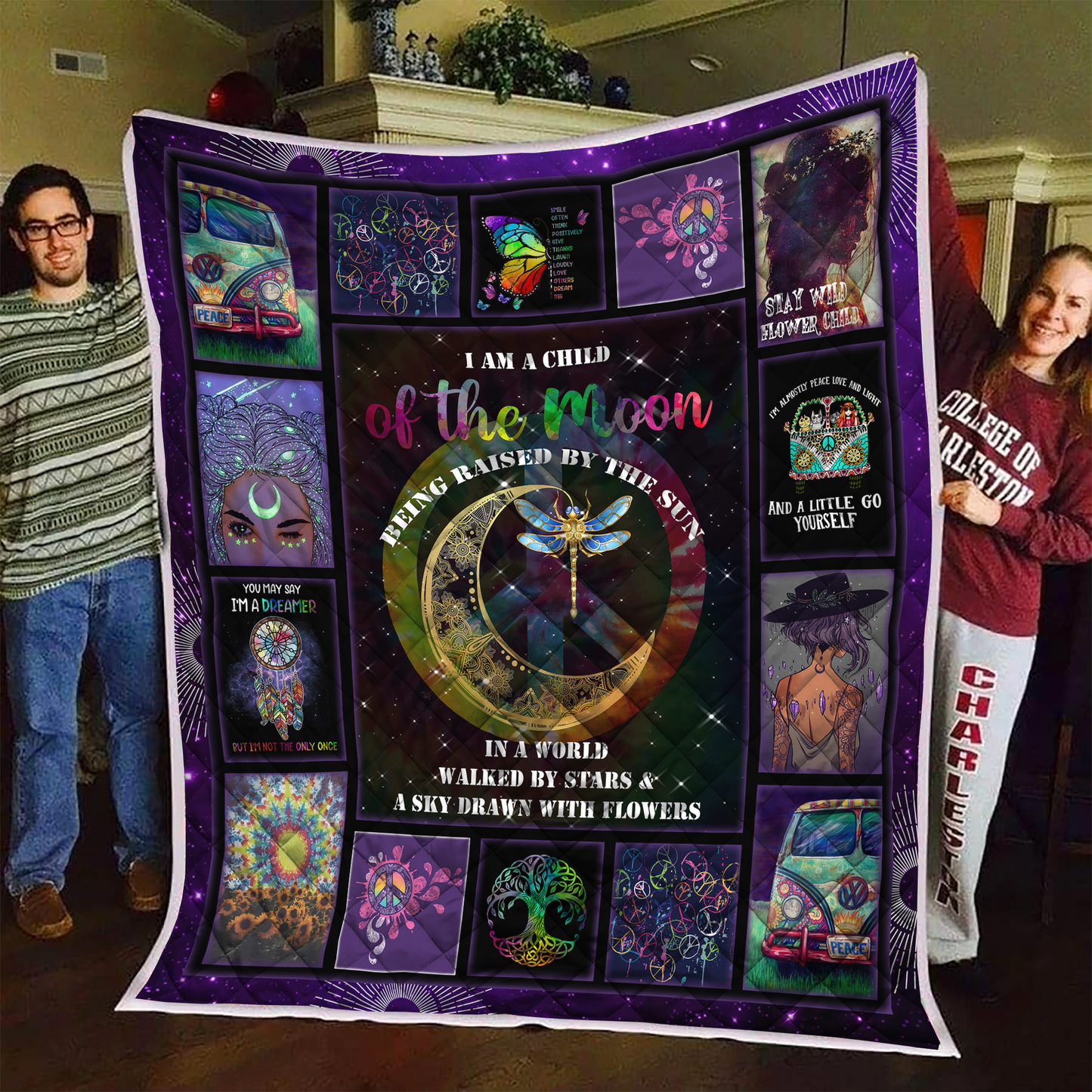Child Of The Moon Raised By The Sun Quilt MEI