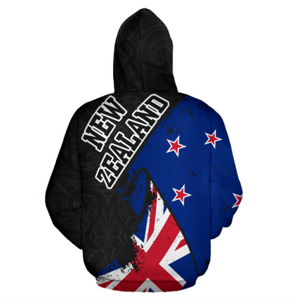 New Zealand Special Grunge Flag Pullover Hoodie A02 - Amaze Style™-Apparel