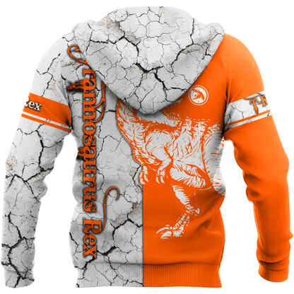 Tyrannosaurus Dinosaur Orange 3D all over printed shirts