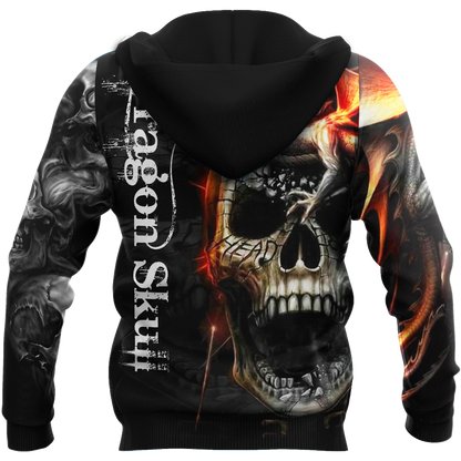 Awesome Dragon On Skull Hoodie For Men And Women MEI