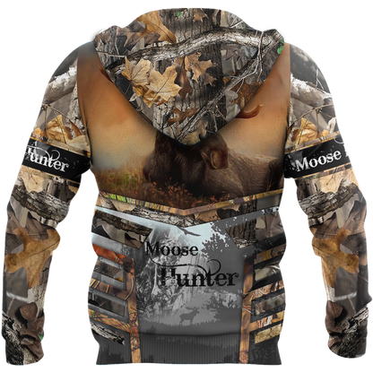 Premium Great Wood Moose Hunter All Over Printed Unisex Shirts