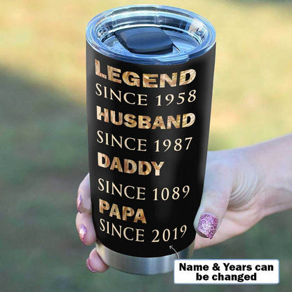 Personalized Lion Granddad Stainless Steel Tumbler 10062102.CTA