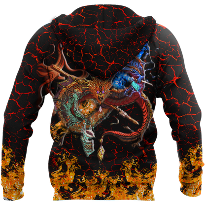 Maui taniwha art new zealand 3d all over printed shirt and short for man and women