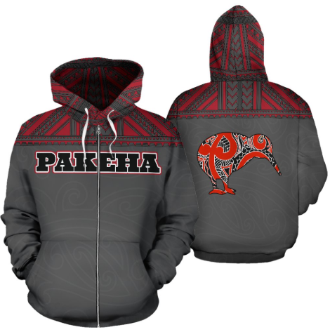 Pakeha All Over Zip-Up Hoodie - BN04 - Amaze Style™-Apparel