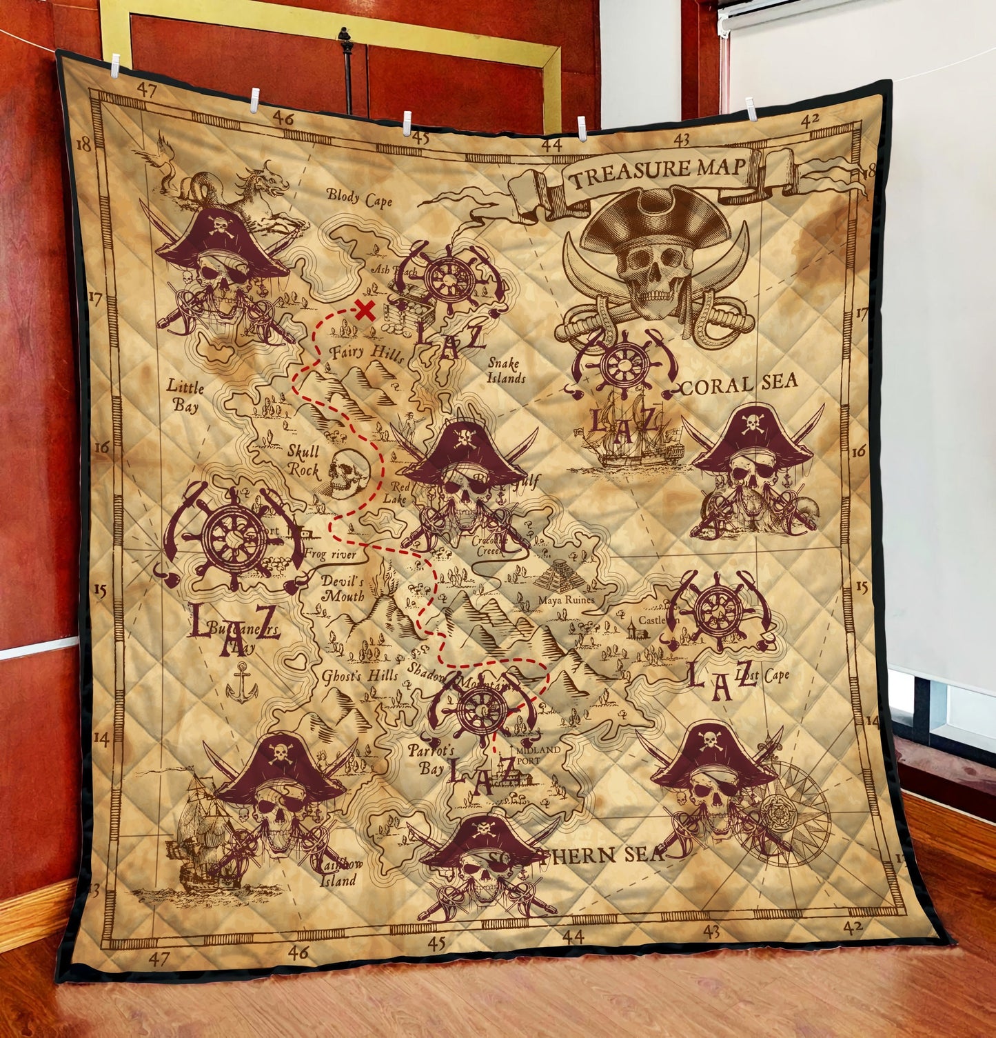 Caribbean Map Quilt