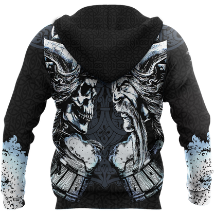 Love beer skull & viking 3D all over printed for man and women