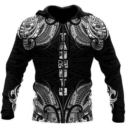 New zealand maori taumutu tattoo 3d all over printed shirt and short for man and women HHT20072002