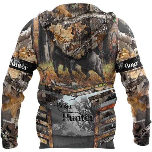 Personalized Name Great Boar Hunting Camo 3D All Over Printed Shirts