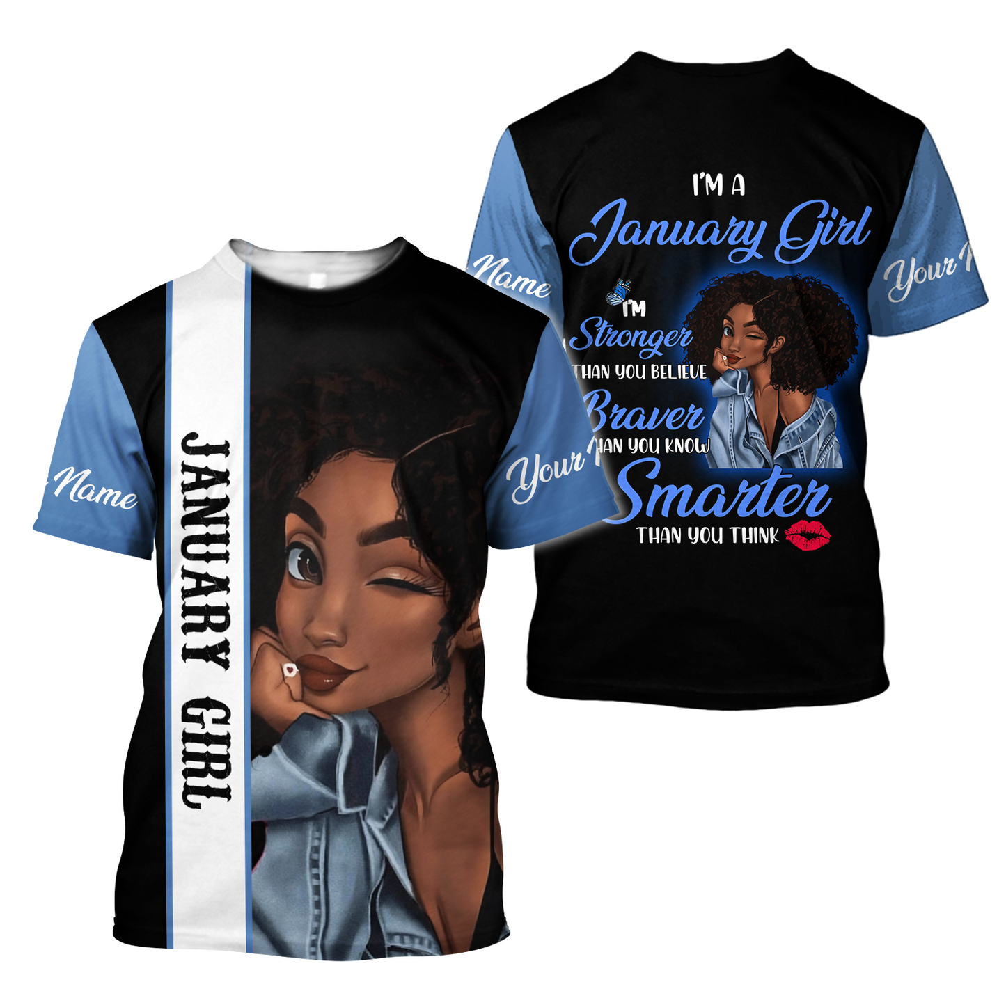 January Girl 3D All Over Printed Shirts For Women
