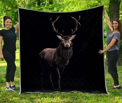 Alone Beautiful Deer Quilt