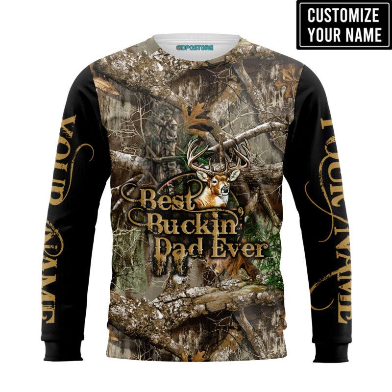 Personalized Name Best Buckin’ Dad Ever 3D All Over Printed Shirts 09062106.CTA