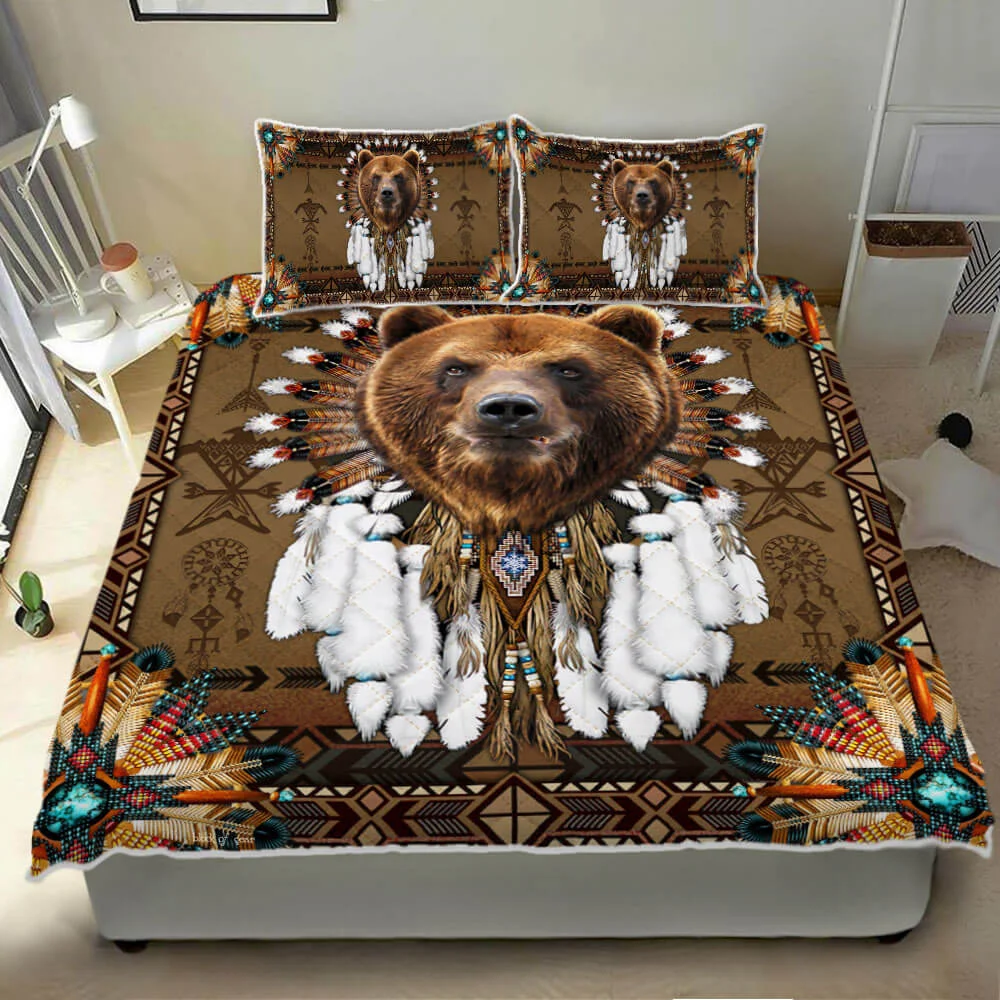 Native American Bear Spirit Bedding Set