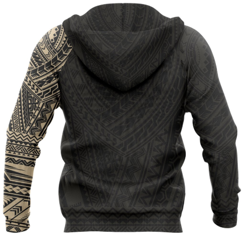 Maori Style Tattoo Pullover Hoodie - Gold A7 - Amaze Style™-Apparel