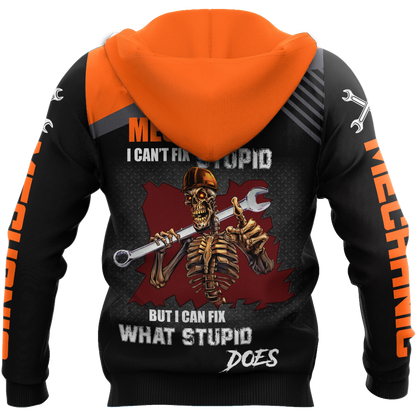 I Can Fix What Stupid Does All Over Printed Mechanic Hoodie For Men and Women TN