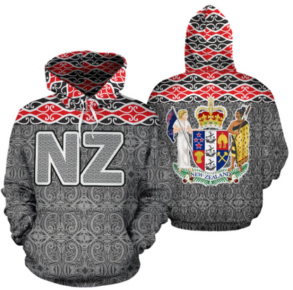 New Zealand Maori Over - Hoodie - BN09 - Amaze Style™-Apparel