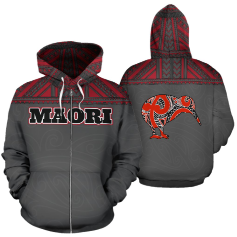 Maori All Over Zip-Up Hoodie - BN04 - Amaze Style™-Apparel