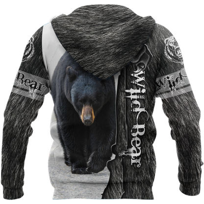 All Over Printed Bear Hoodie MEI09262001-MEI