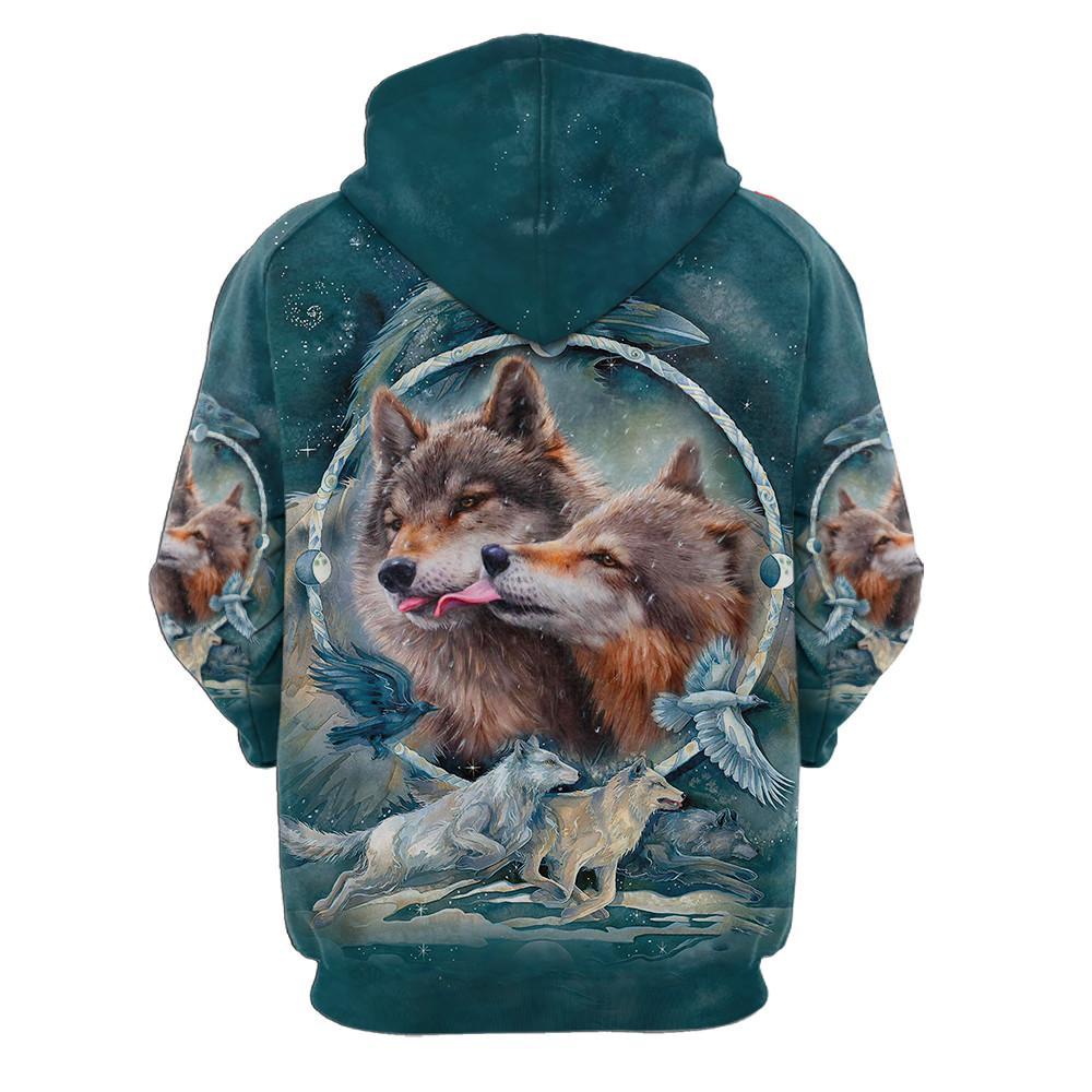 Wolf Native American 3D All Over Printed Unisex Shirts