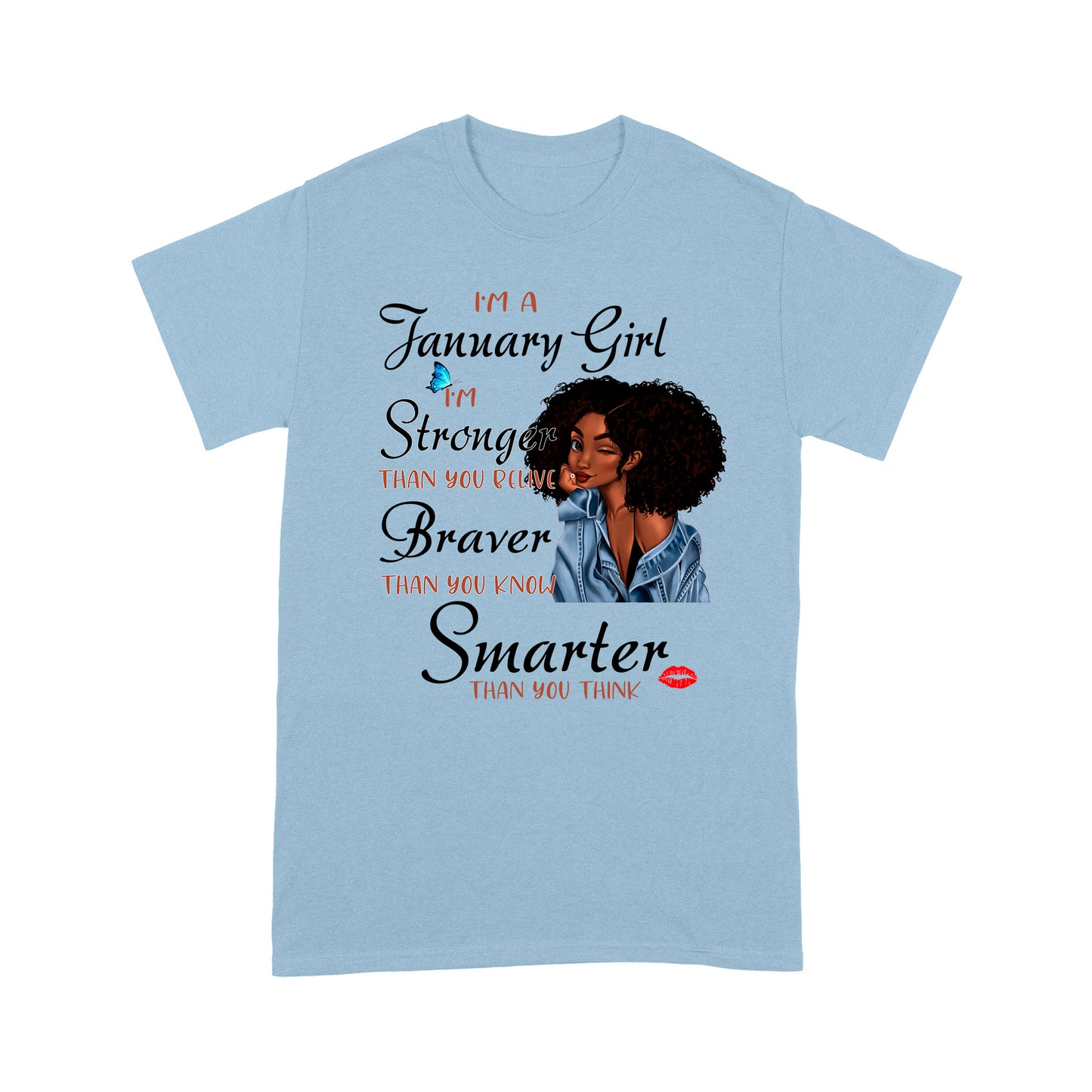 January Black Girl T shirt DL - African Girl T-shirt