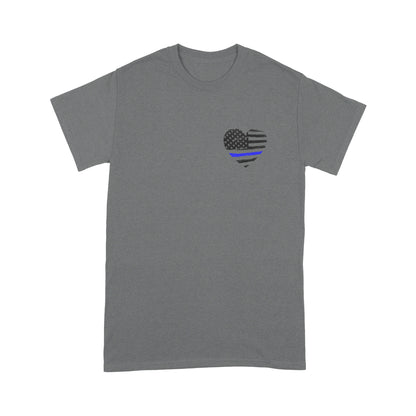 Thin Blue Line Honor The Fallen Thank The Living Standard T-Shirt Police Tee