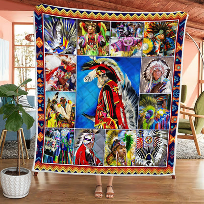 Native American Pow Wow 3D All Over Printed Quilt