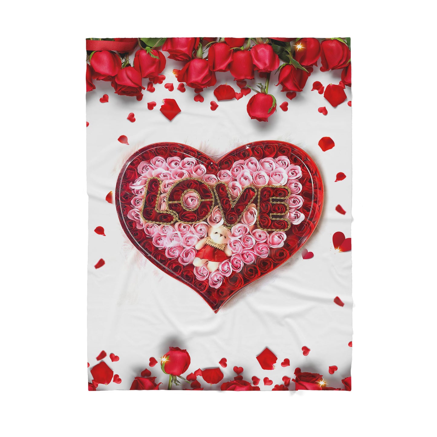 Happy Valentine Day Sherpa Blanket