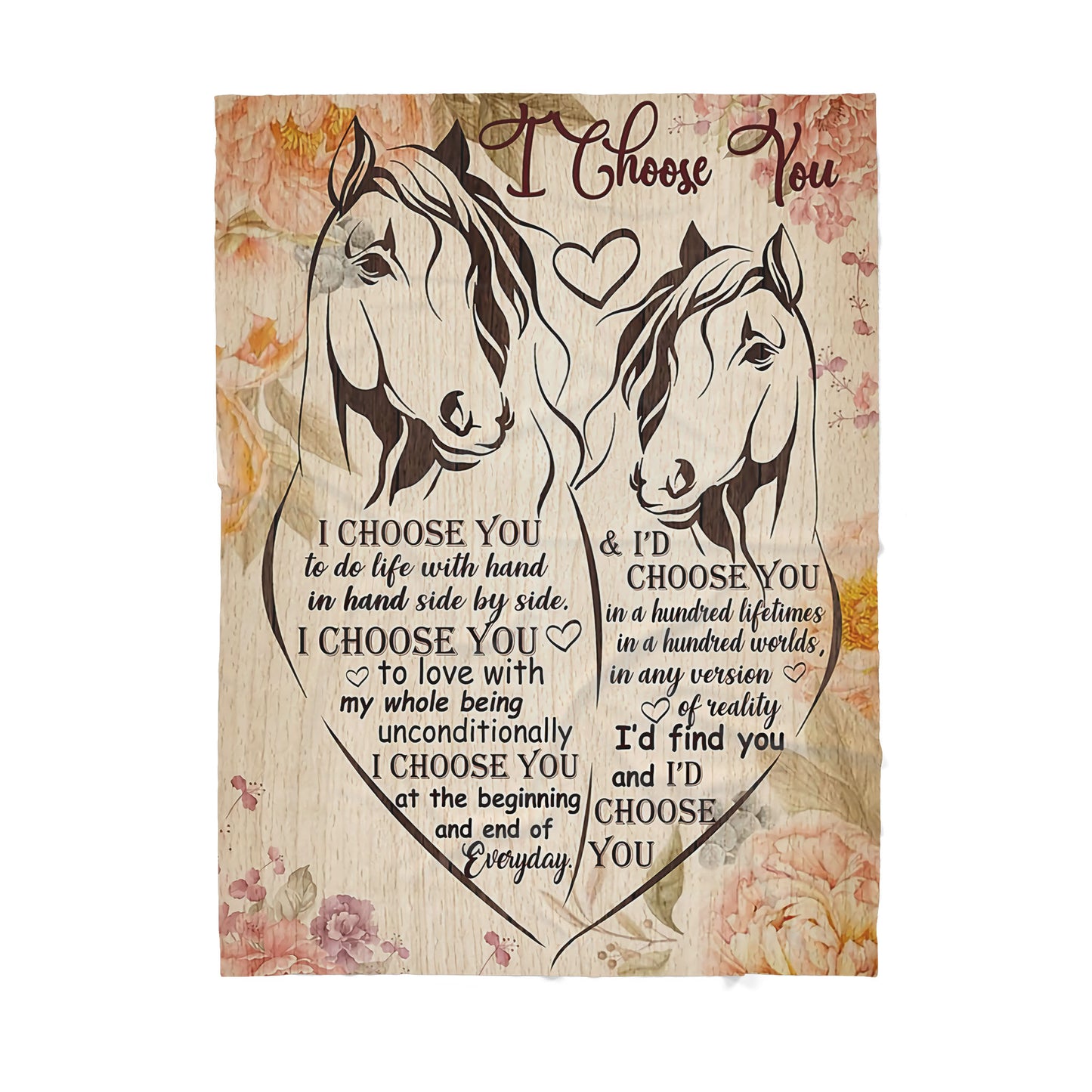 Custom Blanket Horse Sherpa Blanket TA