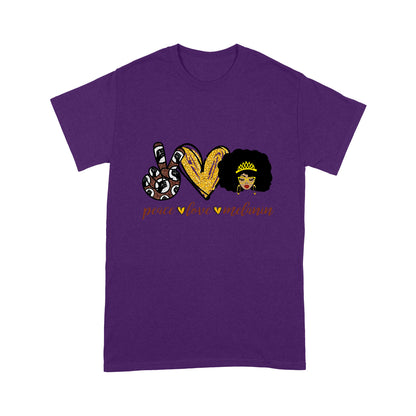 Peace Love Melanin Black Woman T-shirt MEI