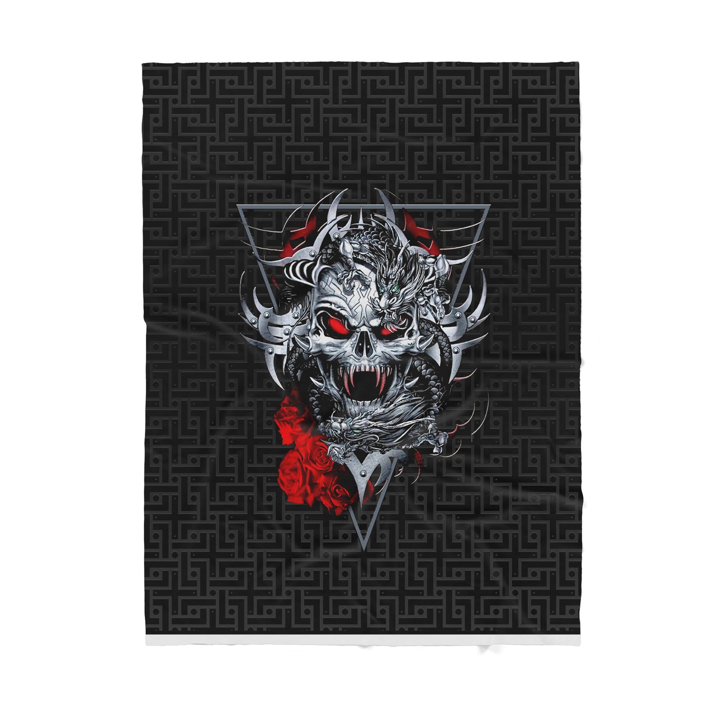 Dragon Skull Sherpa Blanket