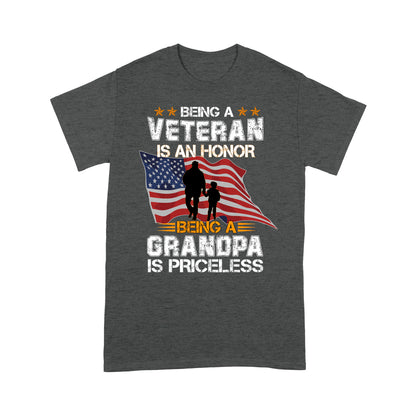 Being Papa Is Priceless-US Veteran Standard T-shirt TA