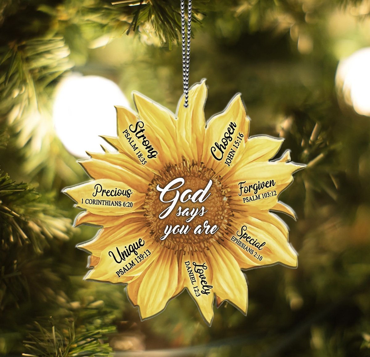Jesus Faith Christmas Tree Hanging Ornament