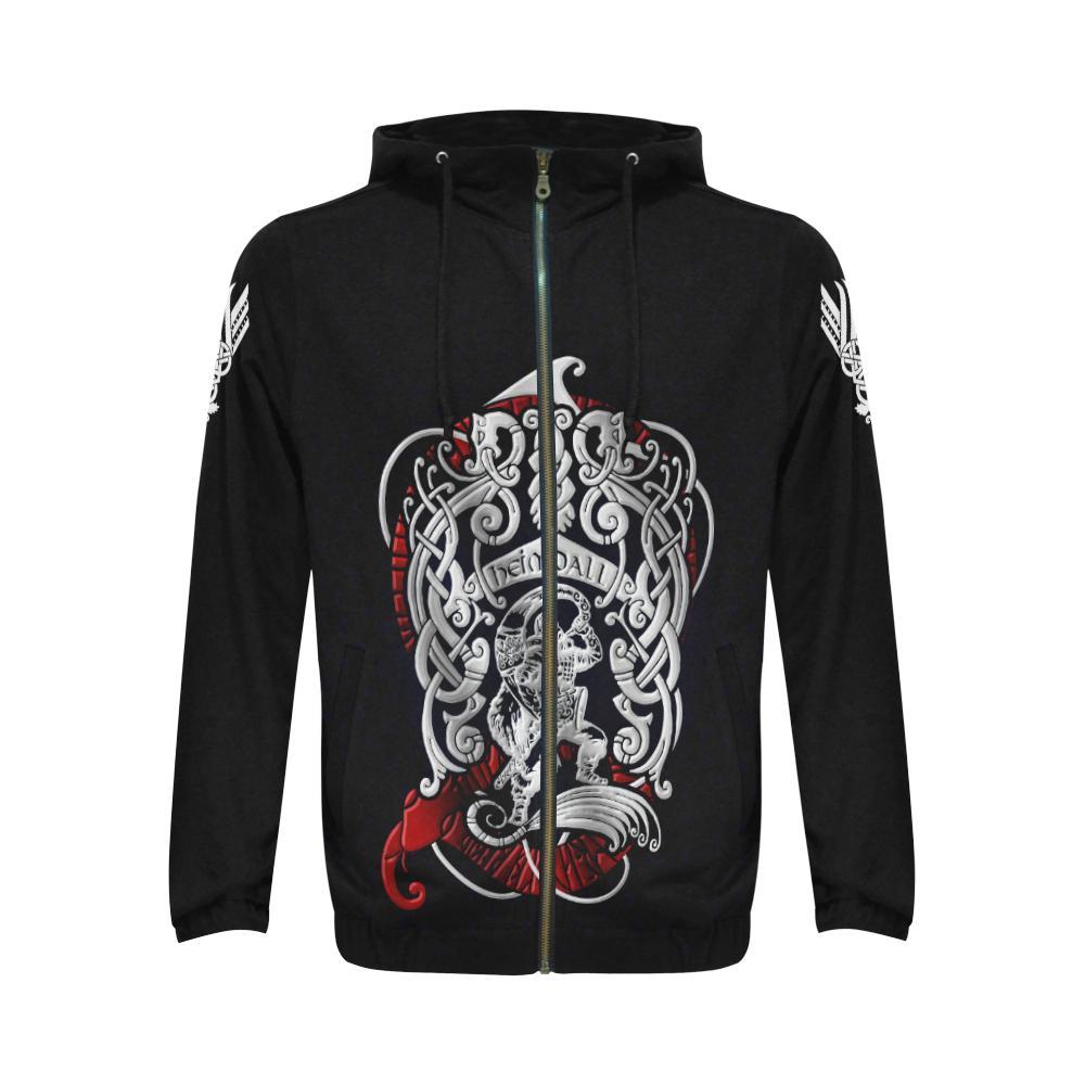 Viking Zipper Hoodie - Heimdall Son Of Odin A7 - Amaze Style™-FULL ZIPPER HOODIES