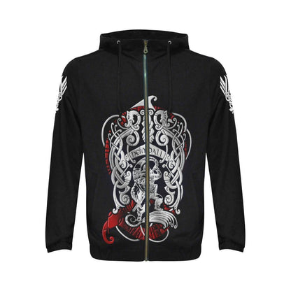 Viking Zipper Hoodie - Heimdall Son Of Odin A7 - Amaze Style™-FULL ZIPPER HOODIES
