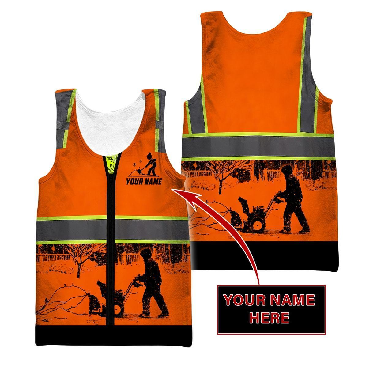 Snow Blower Man Custom 3D All Over Printed Unisex Shirts
