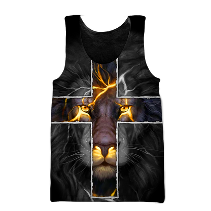 Faith in God and Lion - Christian - 3D All Over Printed Style for Men and Women