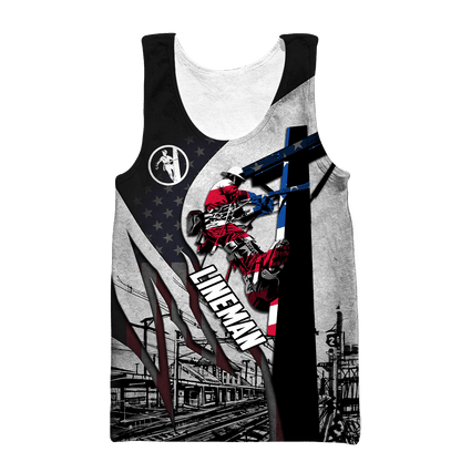 Premium Unisex All Over Printed American Lineman Shirts MEI
