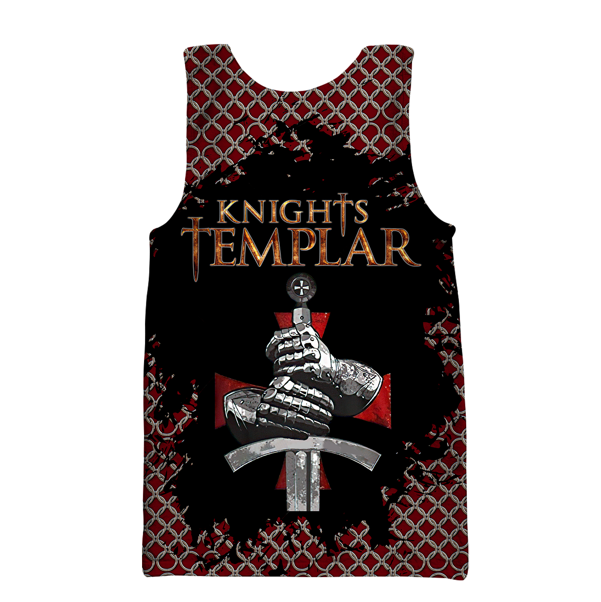 Knight templar 3D all over printed shirt and short for men and women