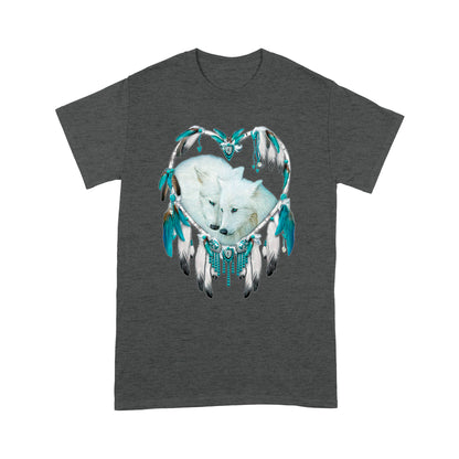 Couple Wolf Native And Dreamcatcher Deluxe T-shirt ML