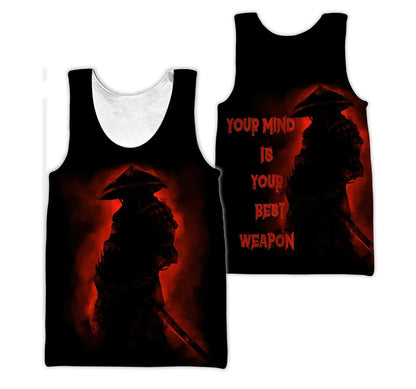 Customize Name Samurai Tattoo Japan 3D All Over Printed Unisex Shirt