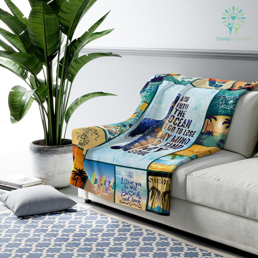 Custom Blanket Turtle – Into The Ocean I Go - Sherpa Blanket DL