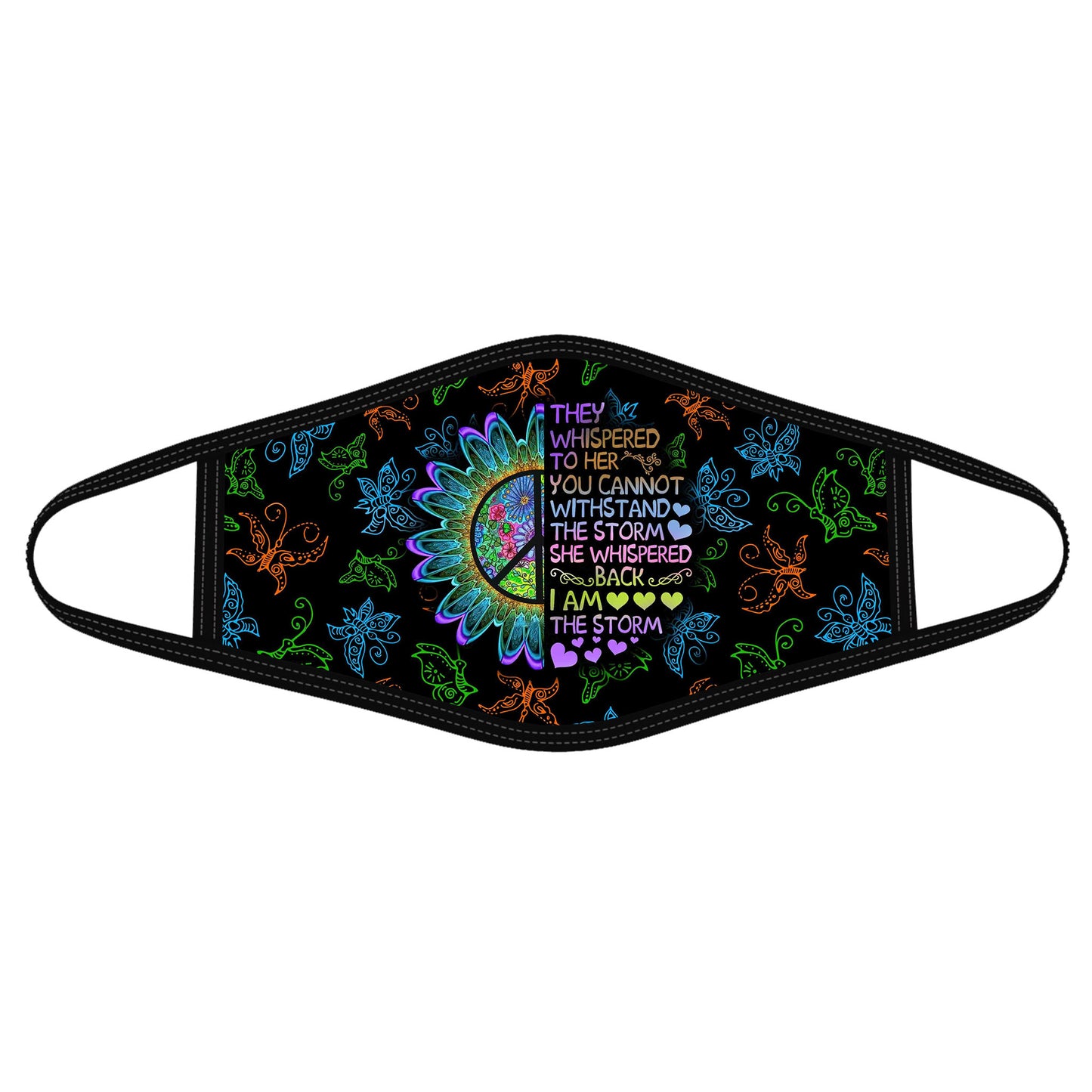 Premium Hippie 3D All Over Printed Face Mask PL