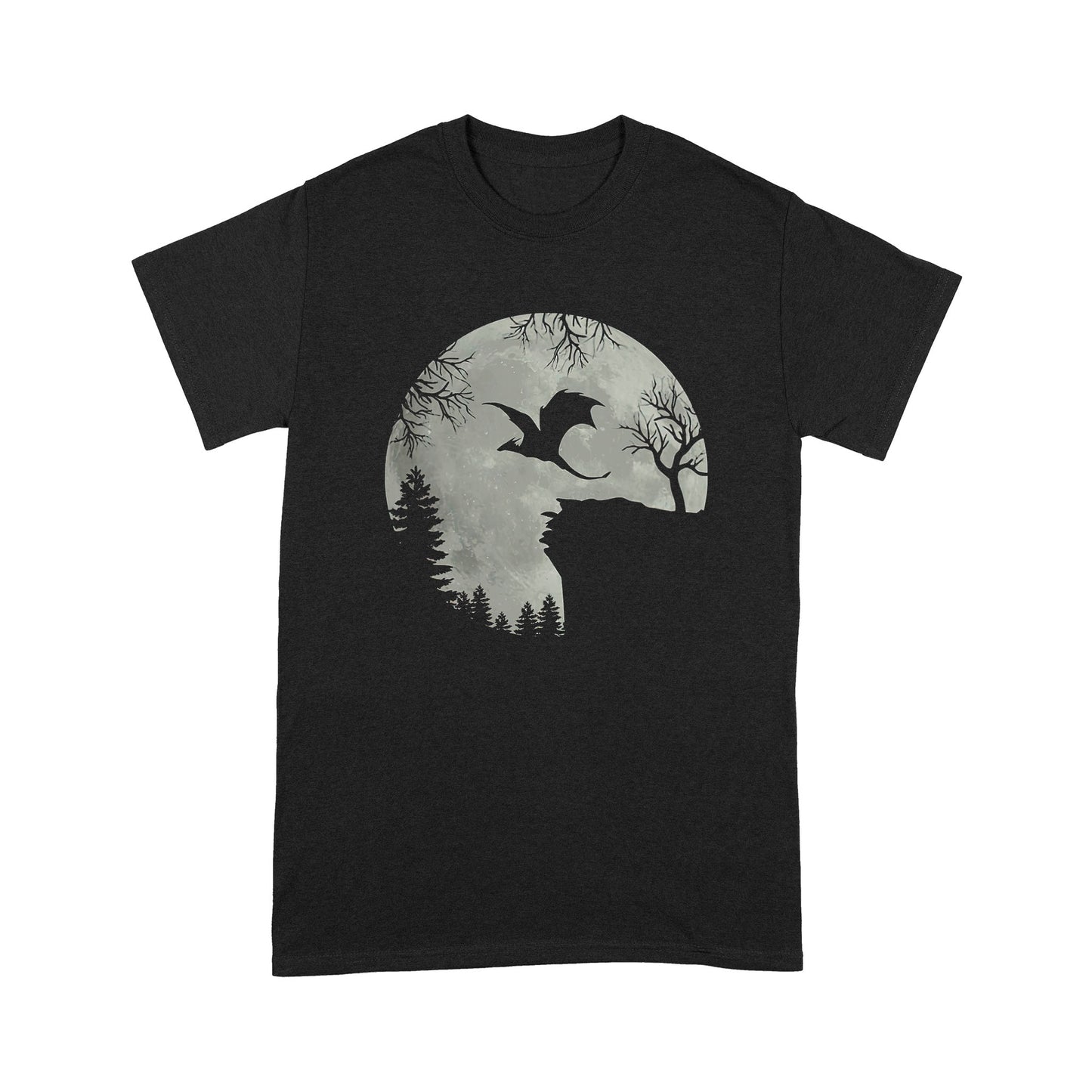 Dragon T-shirt Dragon Flying Across The Moon MEI