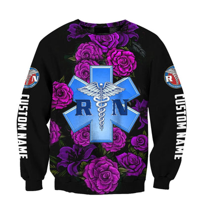 Premium Nurse Personalized Name 3D All Over Printed Unisex Shirts