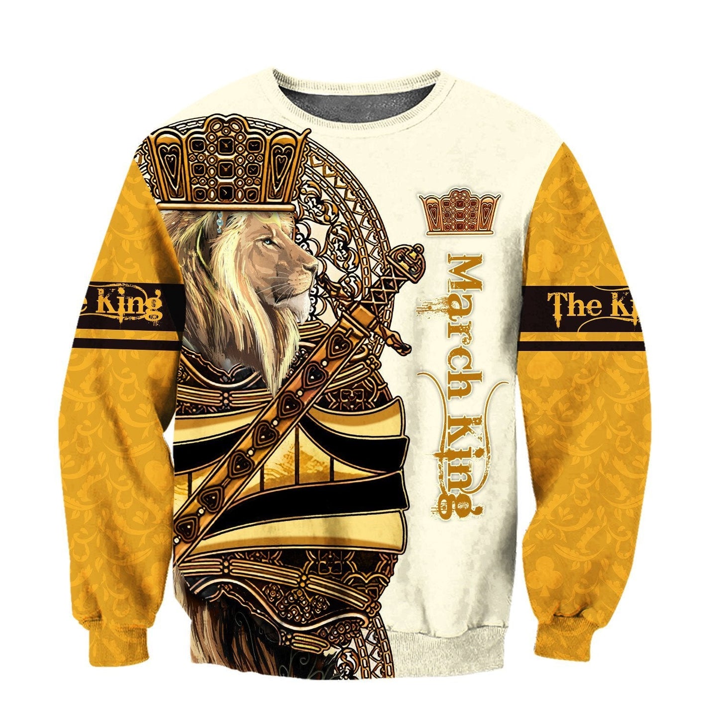 March King Lion 3D All Over Printed Unisex Shirts