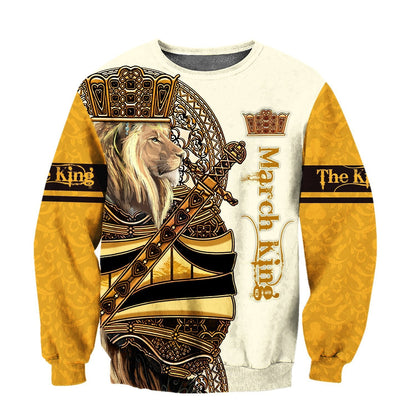 March King Lion 3D All Over Printed Unisex Shirts