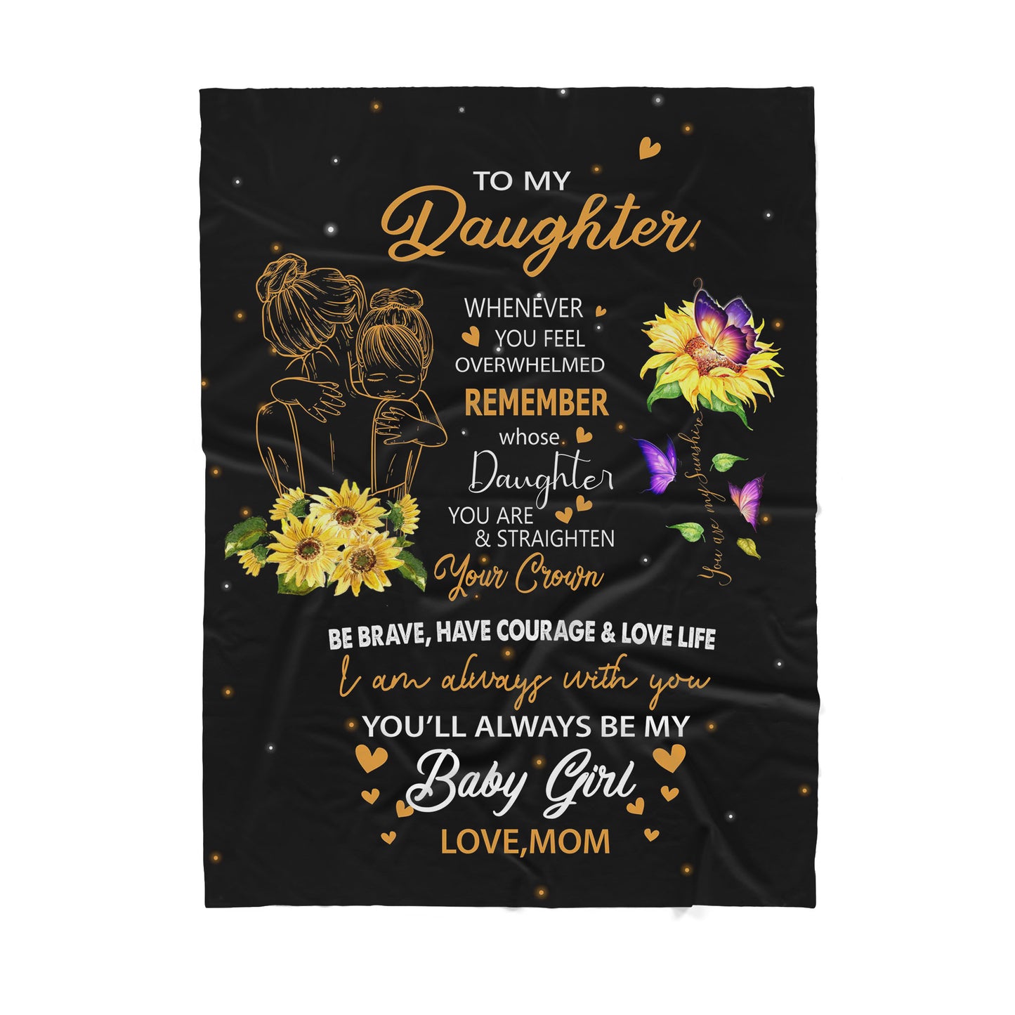 Custom Blanket To My Daughter - Gift For Daughter - Sherpa Blanket TA