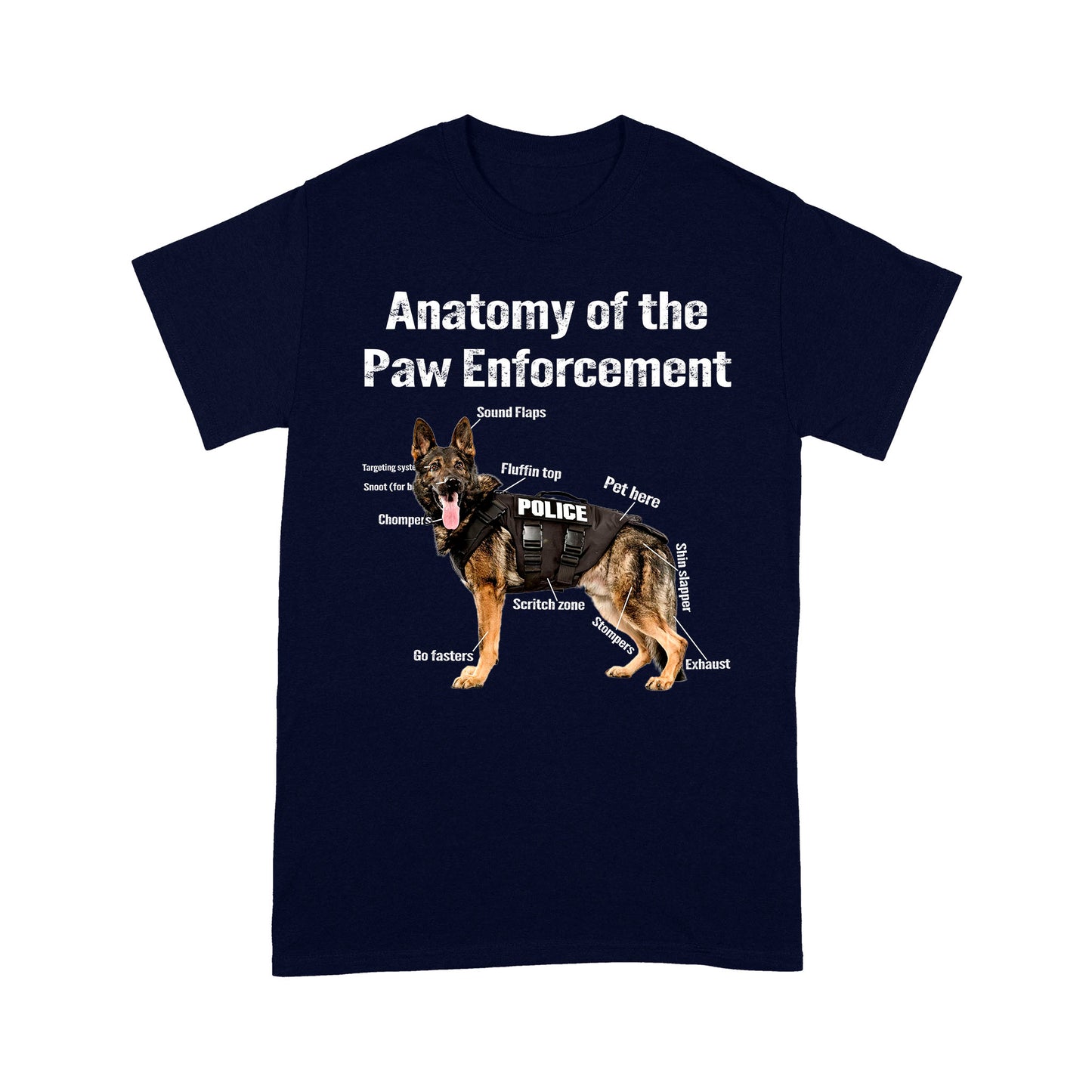 Gifts For Police Dog Anatomy Of The Paw Enforcement Classic T-Shirt