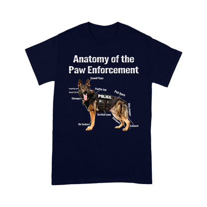 Gifts For Police Dog Anatomy Of The Paw Enforcement Classic T-Shirt
